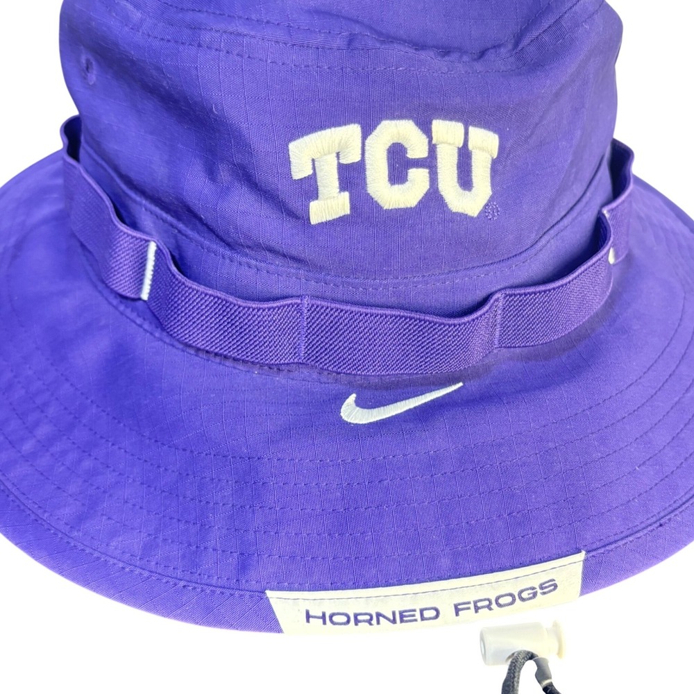 Nike TCU Horned Frogs Bucket Hat Purple DriFit Gorpcore Sporty Fishing Mens M/L
